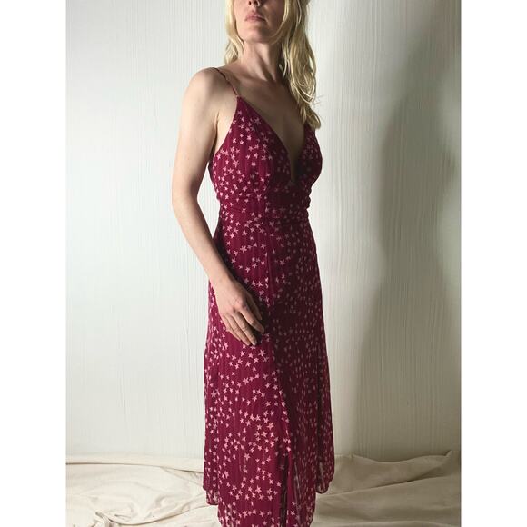 FINDERS KEEPERS Red and Pink Starry Spaghetti Strap Dress US SMALL - Picture 10 of 16